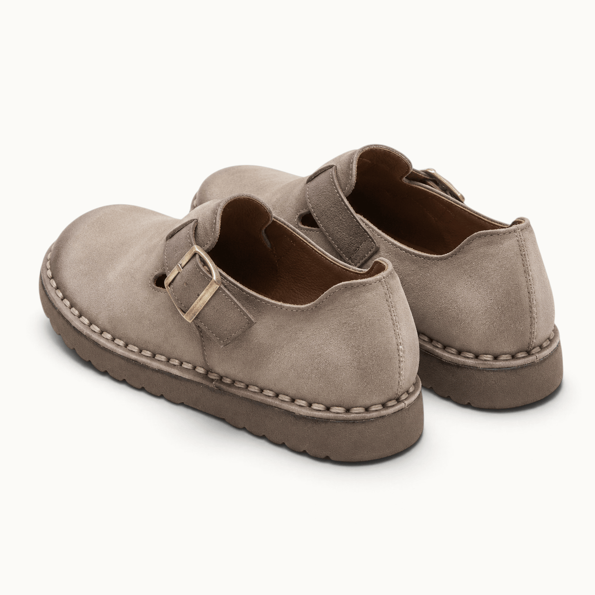 montelore-souliers Babies femme marron en cuir suédé à plateforme