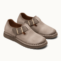 montelore-souliers Babies femme marron en cuir suédé à plateforme