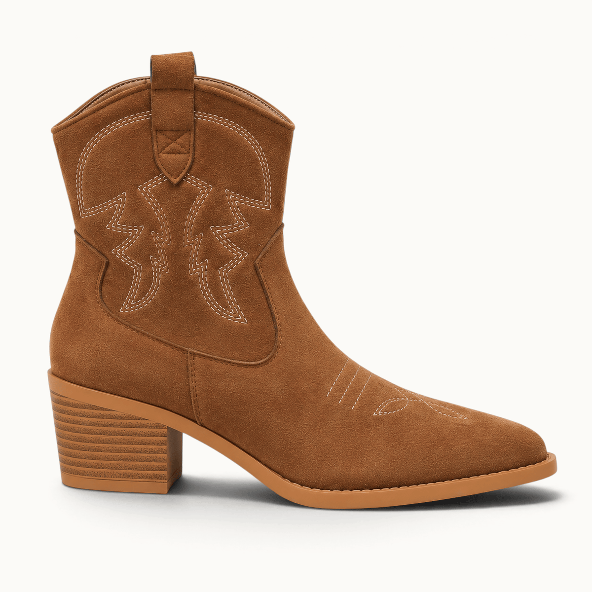 montelore-souliers Bottes Daim Femme De Cowboy En Suède