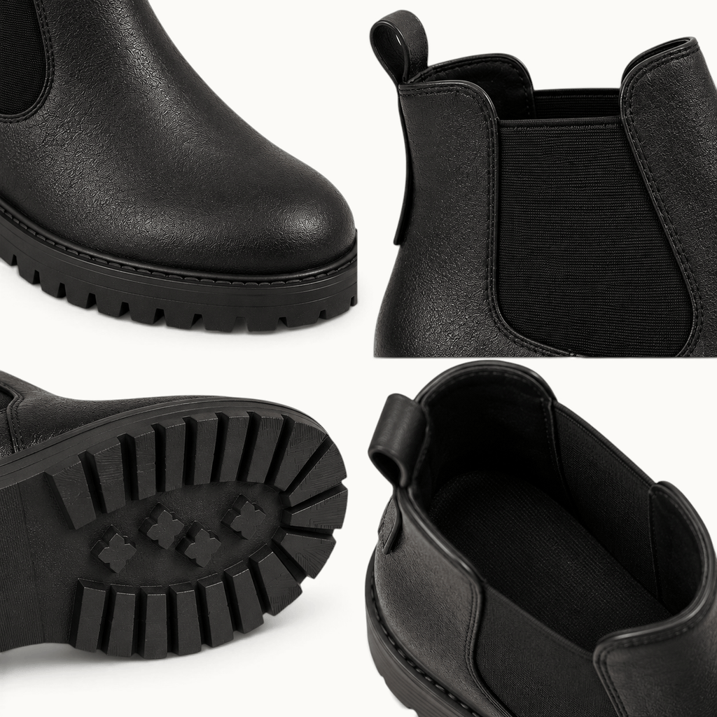 montelore-souliers Bottes Noires Femme Chelsea Noir