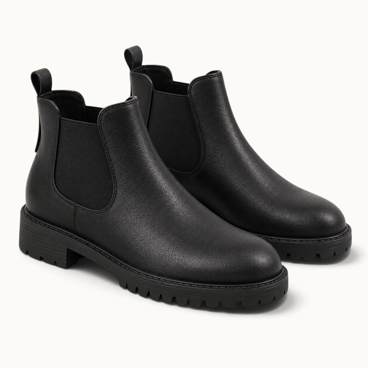 montelore-souliers Bottes Noires Femme Chelsea Noir