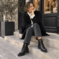 montelore-souliers Bottines À Lacets Femme Cuir Chaudes Fourrées
