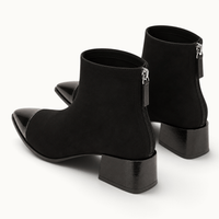 montelore-souliers Bottines À Talon Femme En Suédine Carré