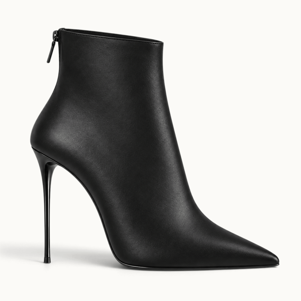 montelore-souliers Bottines À Talons Noires Femme Noir Bout Pointu