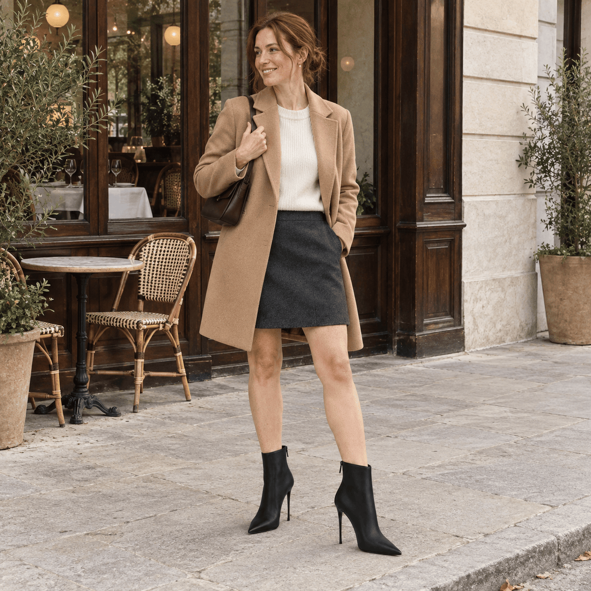 montelore-souliers Bottines À Talons Noires Femme Noir Bout Pointu