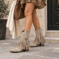 montelore-souliers Bottines Automne À Franges Style Western