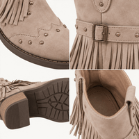 montelore-souliers Bottines Automne À Franges Style Western