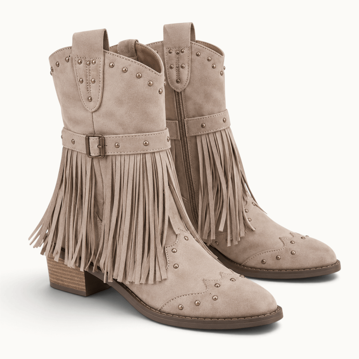 montelore-souliers Bottines Automne À Franges Style Western