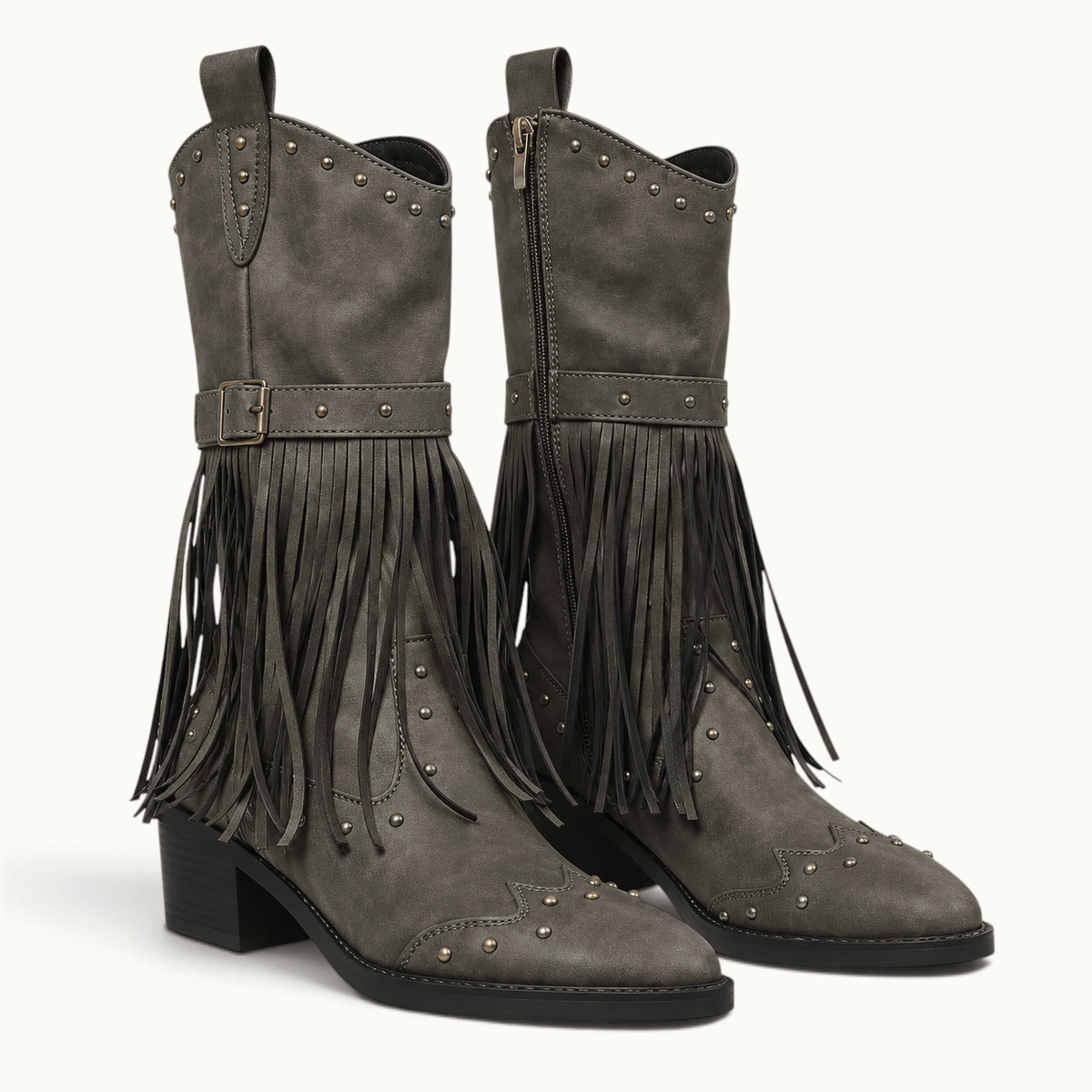 montelore-souliers Bottines Automne À Franges Style Western