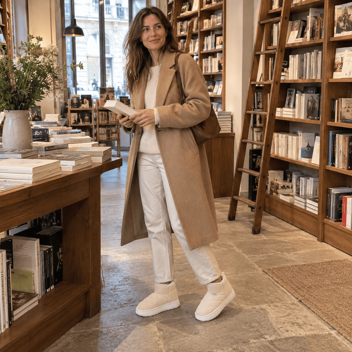 montelore-souliers Bottines Beige Femme Matelassées Fourrées