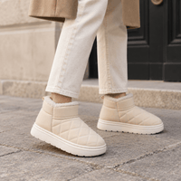 montelore-souliers Bottines Beige Femme Matelassées Fourrées