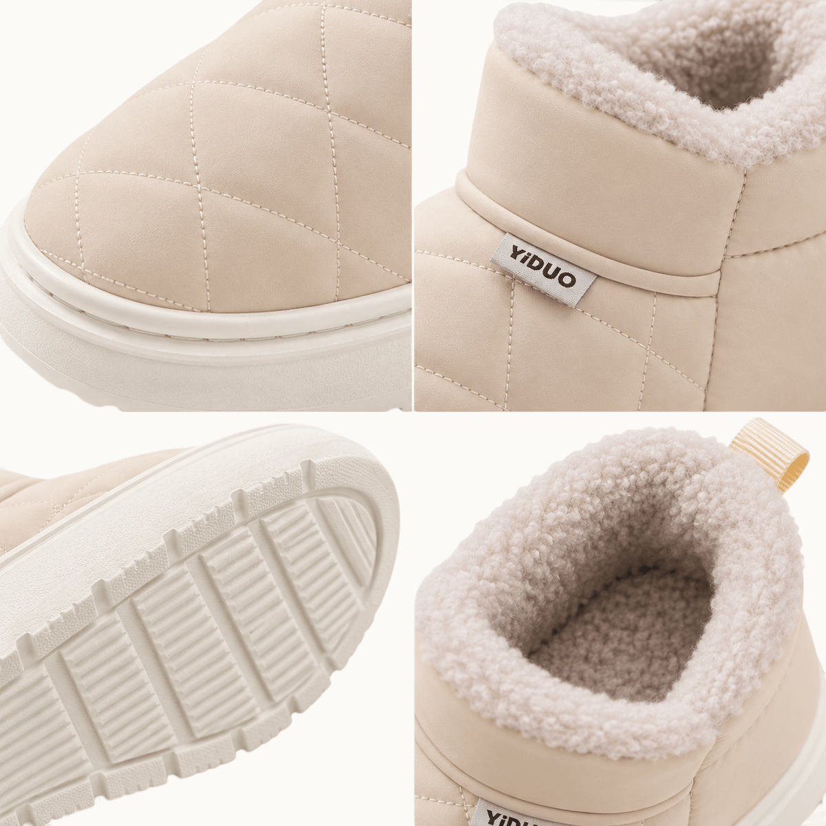 montelore-souliers Bottines Beige Femme Matelassées Fourrées