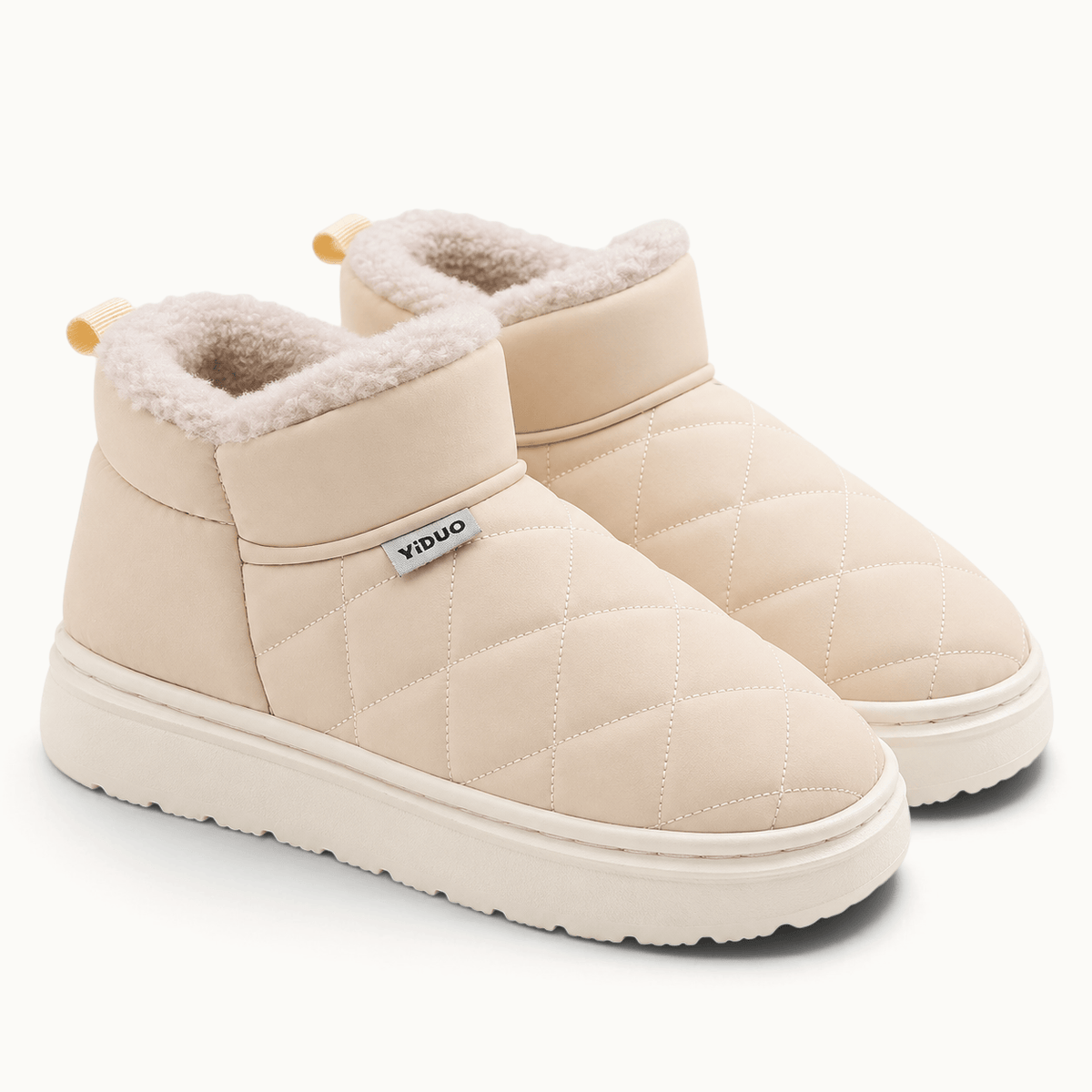 montelore-souliers Bottines Beige Femme Matelassées Fourrées