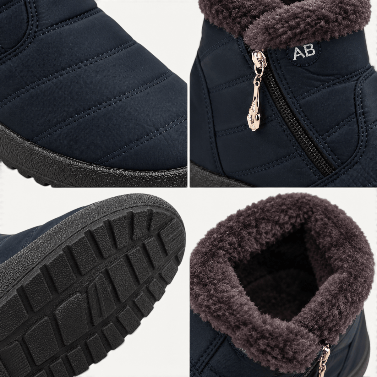 montelore-souliers Bottines Boots Femme Fourrées Imperméables