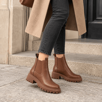 montelore-souliers Bottines Croûte De Cuir Chelsea