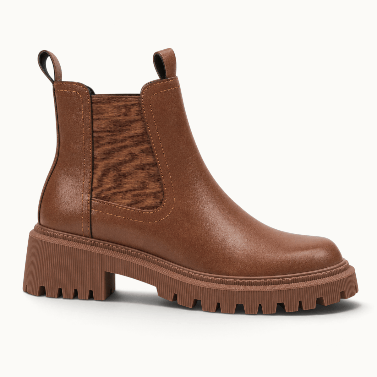 montelore-souliers Bottines Croûte De Cuir Chelsea