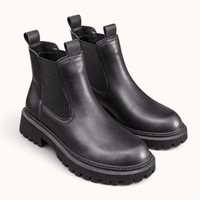 montelore-souliers Bottines Croûte De Cuir Chelsea