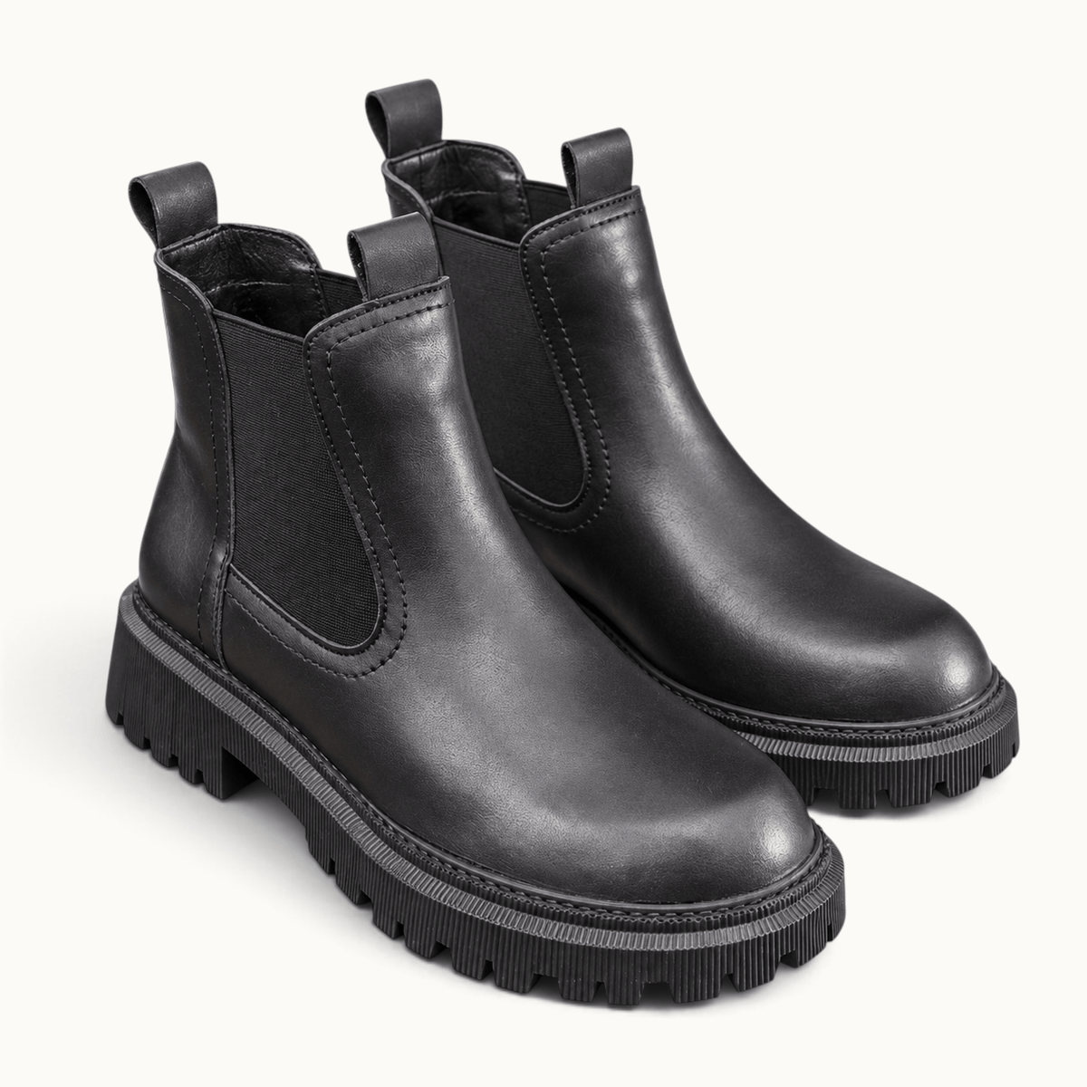 montelore-souliers Bottines Croûte De Cuir Chelsea