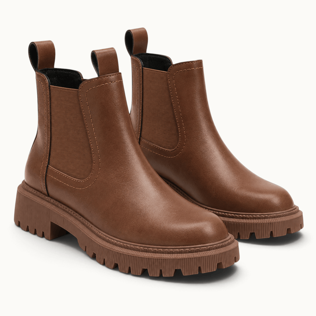 montelore-souliers Bottines Croûte De Cuir Chelsea