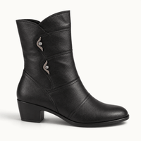 montelore-souliers Bottines Cuir De Vachette Mi-Mollet