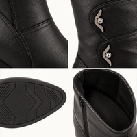 montelore-souliers Bottines Cuir De Vachette Mi-Mollet