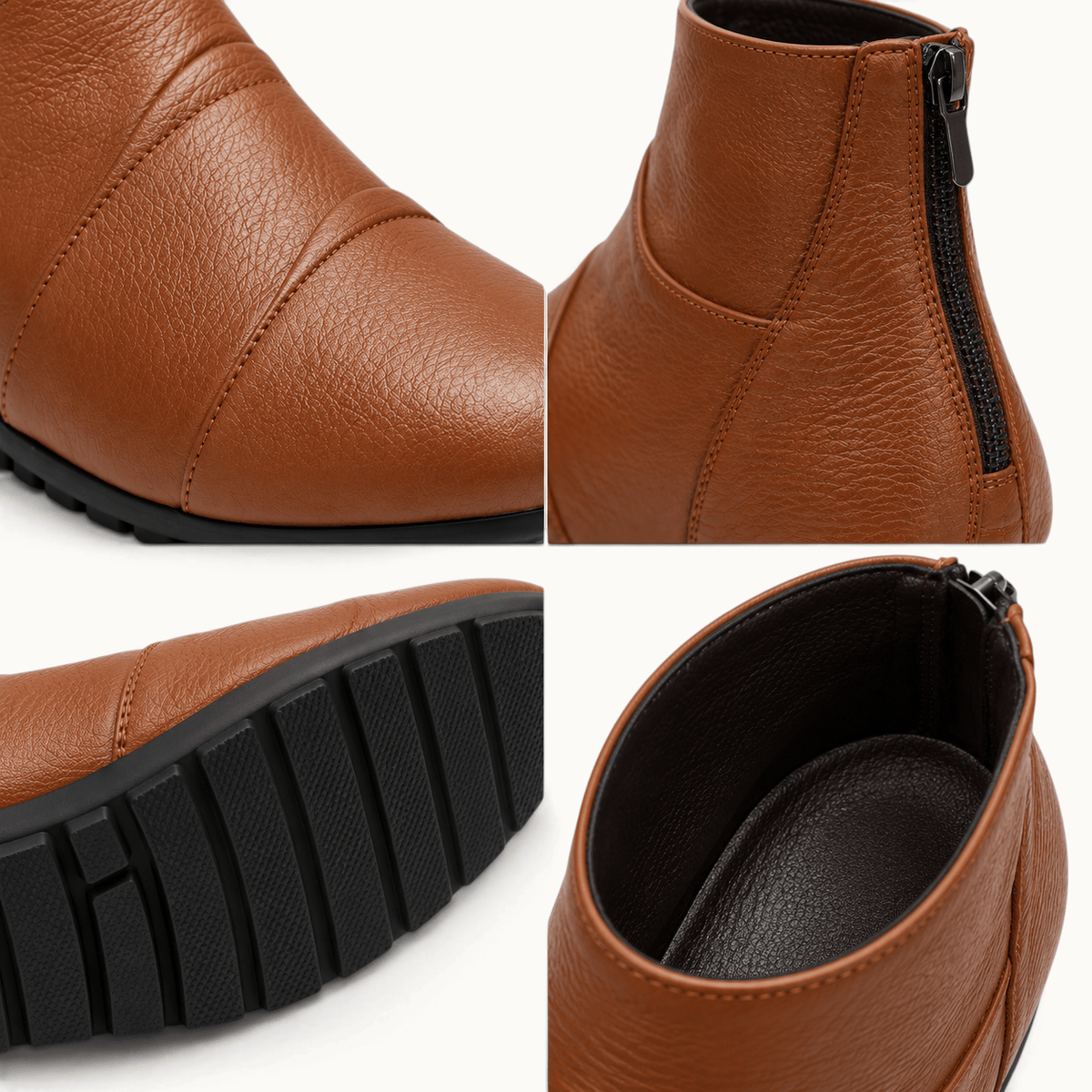 montelore-souliers Bottines Cuir Femme Compensées
