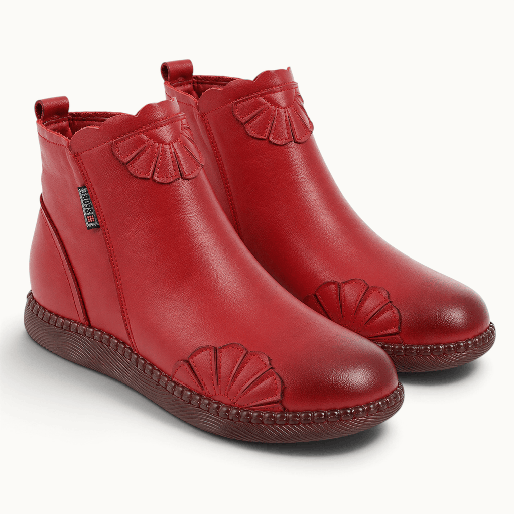montelore-souliers Bottines Cuir Souple De Vachette Plates