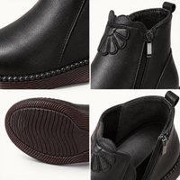 montelore-souliers Bottines Cuir Souple De Vachette Plates