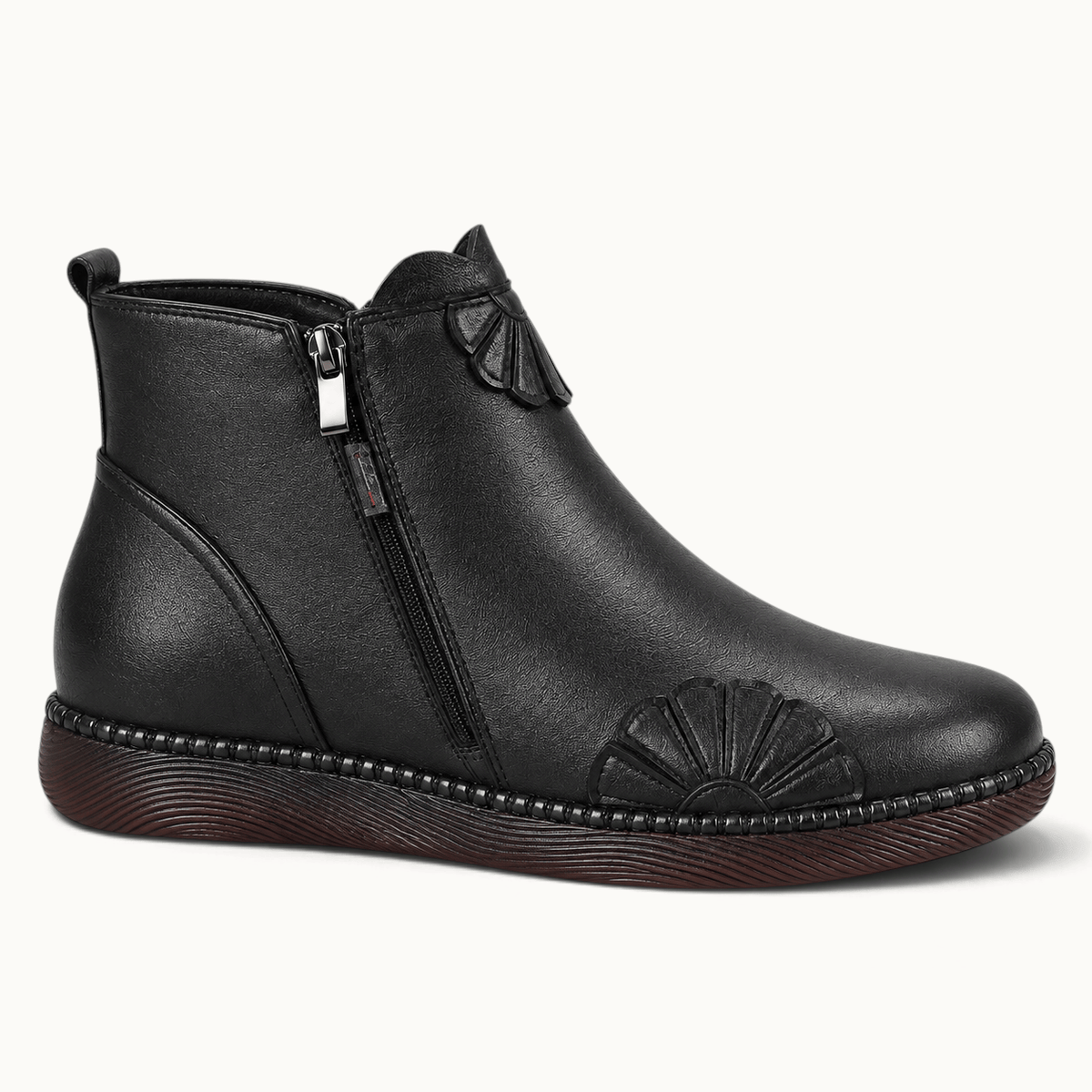 montelore-souliers Bottines Cuir Souple De Vachette Plates