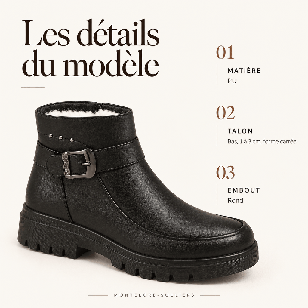 montelore-souliers Bottines D'Hiver Fourrées Plates