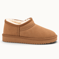 montelore-souliers Bottines Daim Femme Talon Plat Mini Fourrées