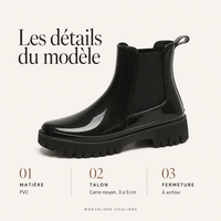 montelore-souliers Bottines De Pluie Chelsea En PVC