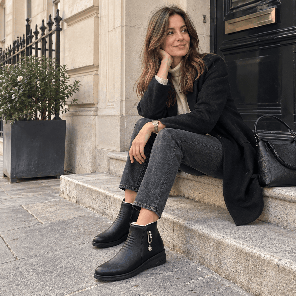 montelore-souliers Bottines De Pluie Femme Chaudes Imperméables