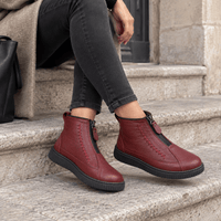 montelore-souliers Bottines De Pluie Fourrées Fermeture Éclair Devant