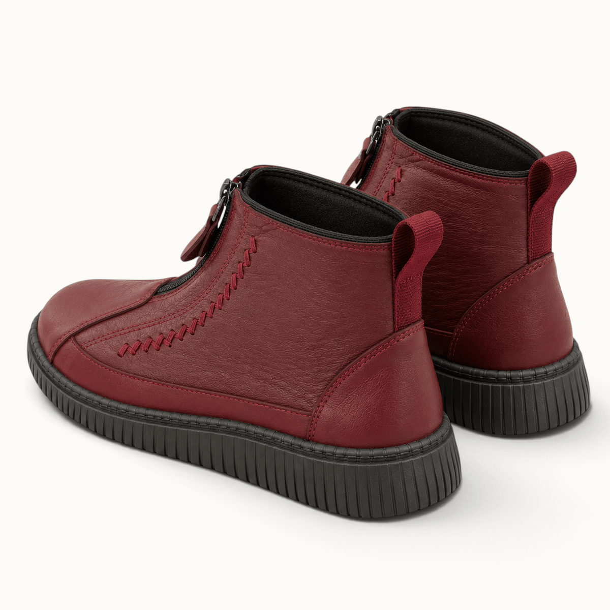 montelore-souliers Bottines De Pluie Fourrées Fermeture Éclair Devant
