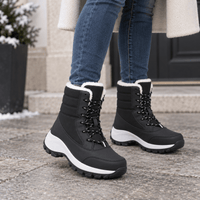 montelore-souliers Bottines En Pluche Fourrées À Lacets