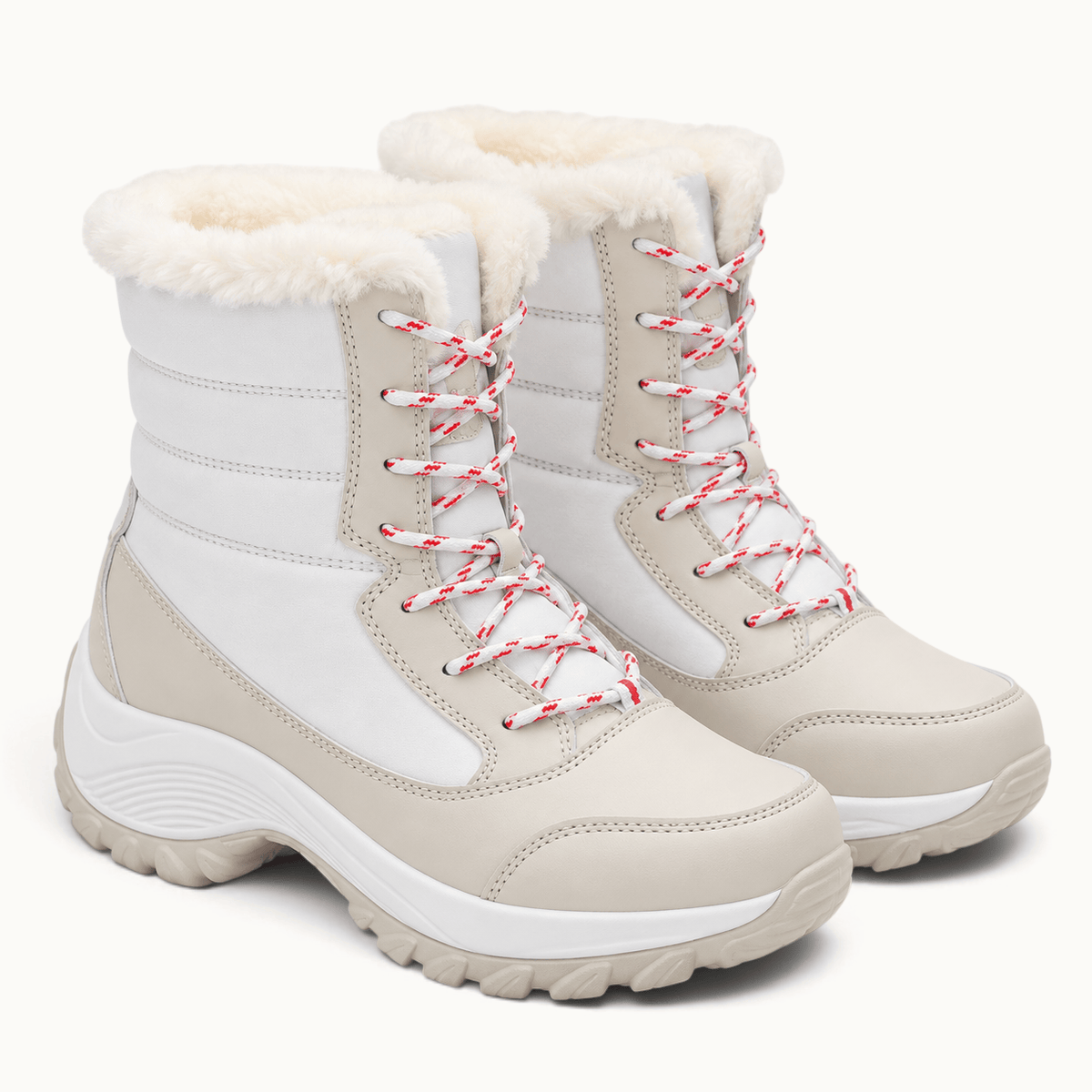 montelore-souliers Bottines En Pluche Fourrées À Lacets