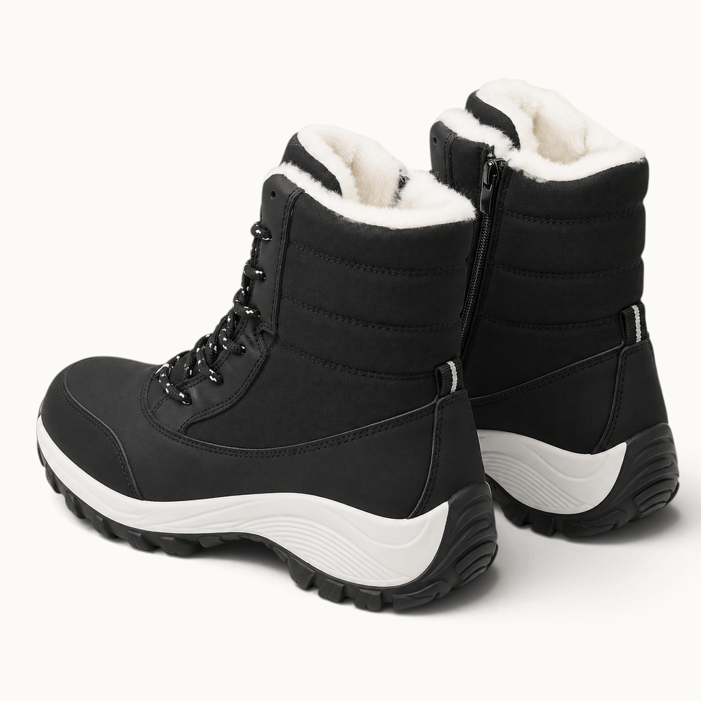 montelore-souliers Bottines En Pluche Fourrées À Lacets