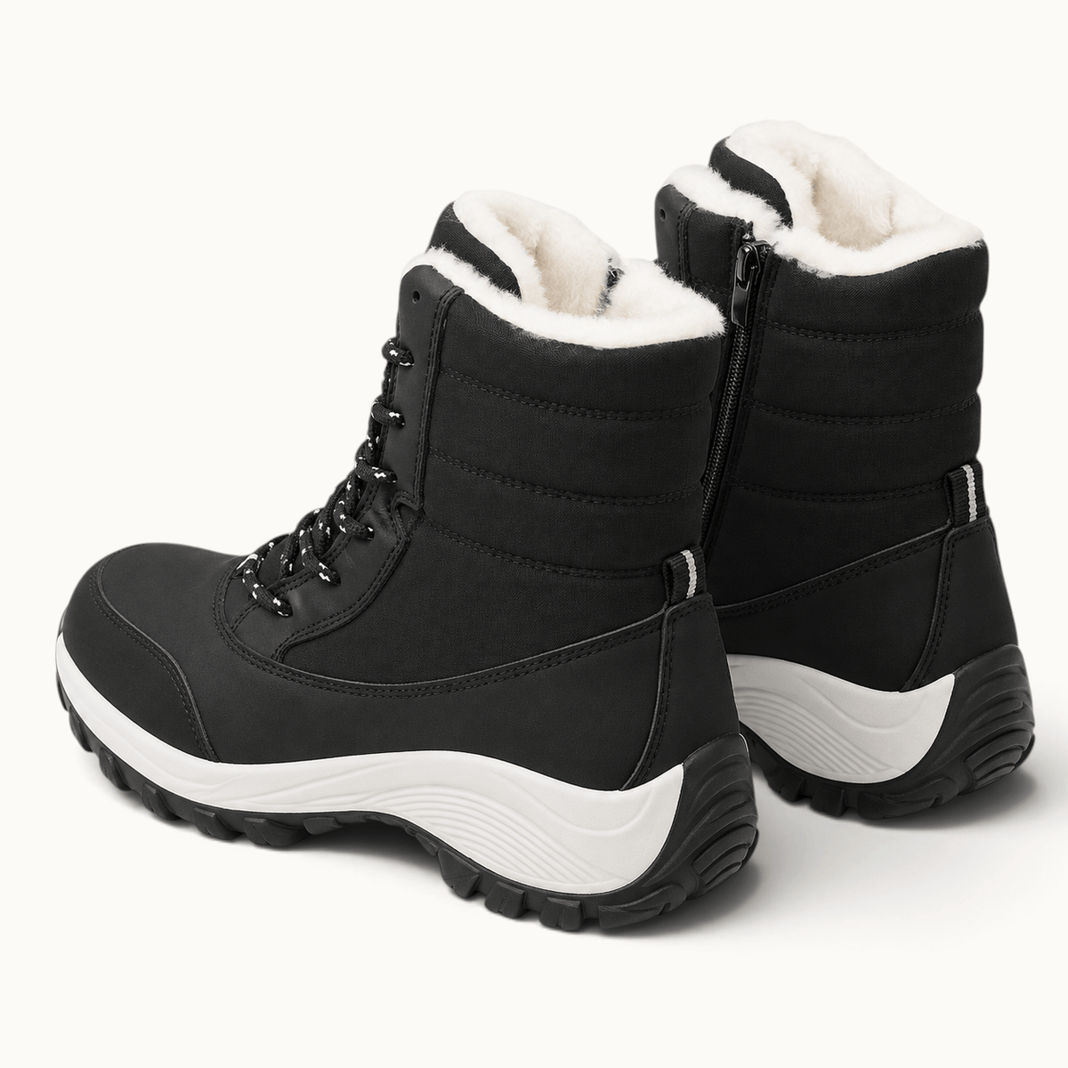 montelore-souliers Bottines En Pluche Fourrées À Lacets