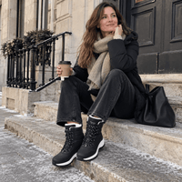 montelore-souliers Bottines En Pluche Fourrées À Lacets