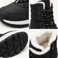 montelore-souliers Bottines En Pluche Fourrées À Lacets