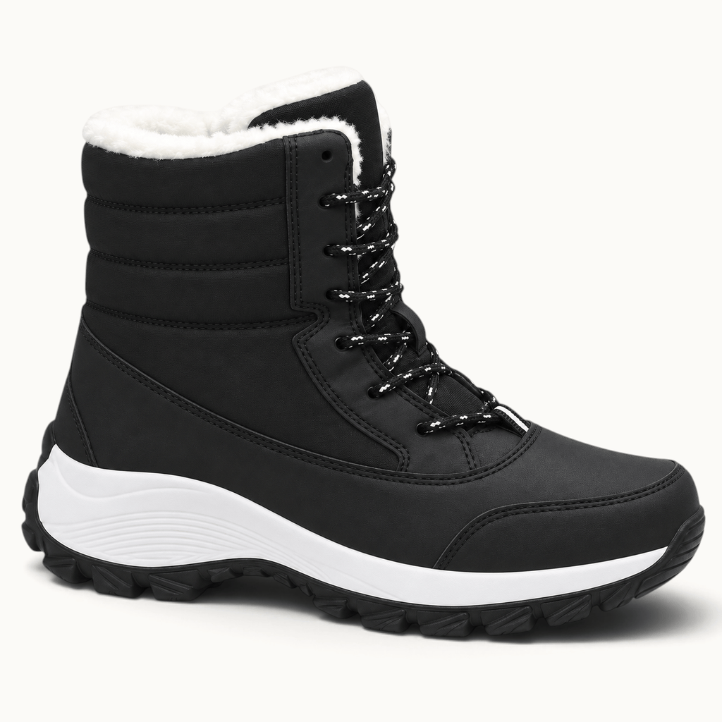 montelore-souliers Bottines En Pluche Fourrées À Lacets