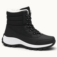 montelore-souliers Bottines En Pluche Fourrées À Lacets