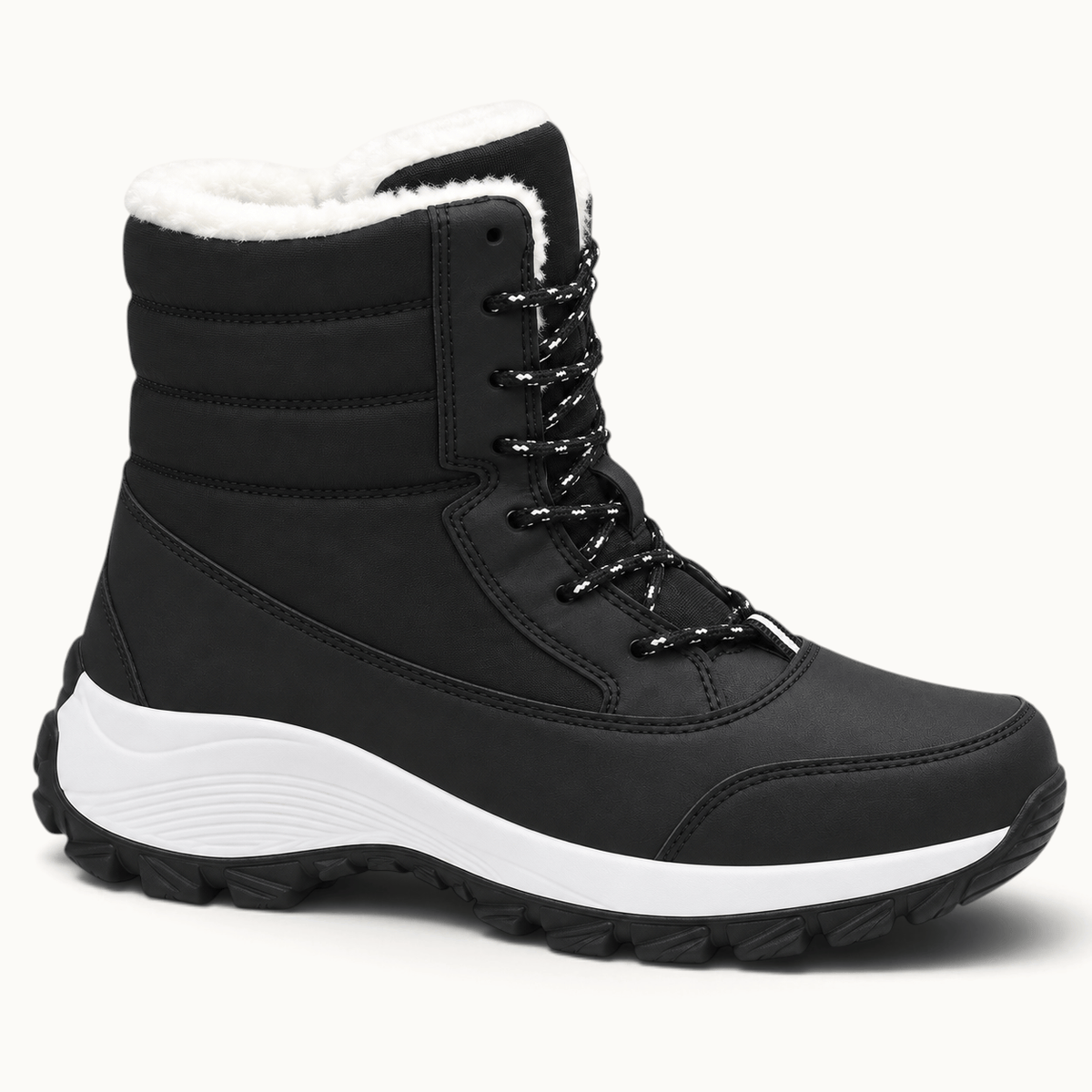 montelore-souliers Bottines En Pluche Fourrées À Lacets