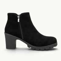 montelore-souliers Bottines En Suédine À Talon Épais