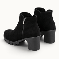 montelore-souliers Bottines En Suédine À Talon Épais