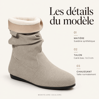 montelore-souliers Bottines En Suédine Plates
