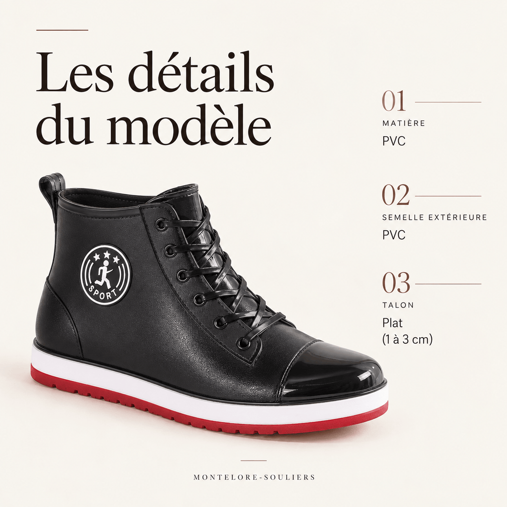 montelore-souliers Bottines Été De Pluie Noires