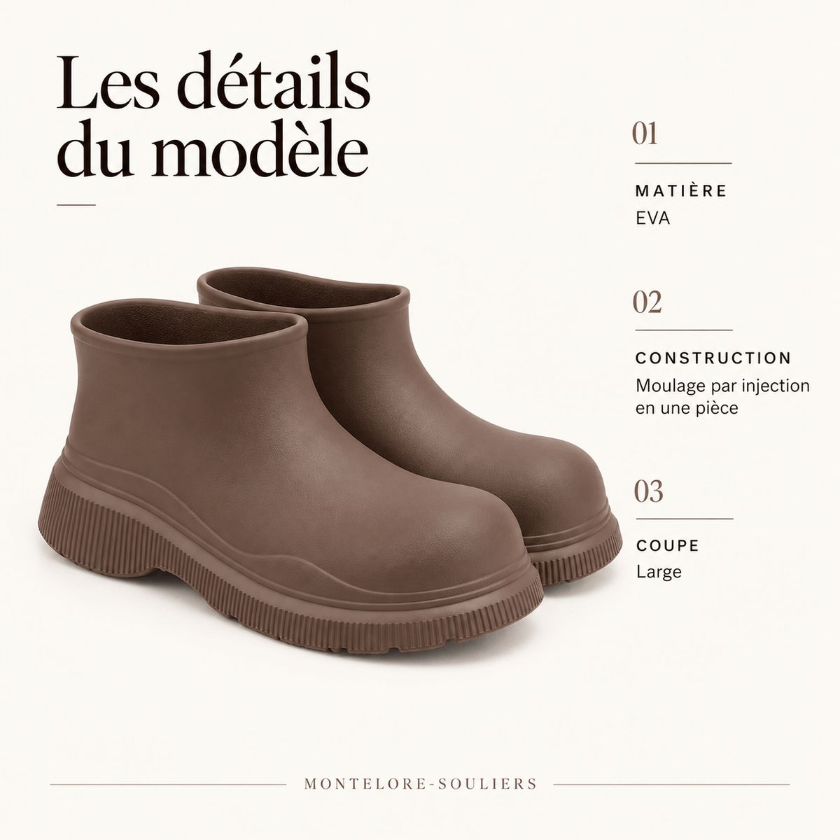 montelore-souliers Bottines EVA De Pluie