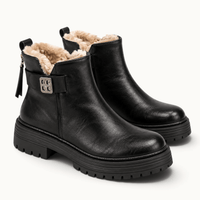 montelore-souliers Bottines Fausse Fourrure Fourrées Semelle Crantée